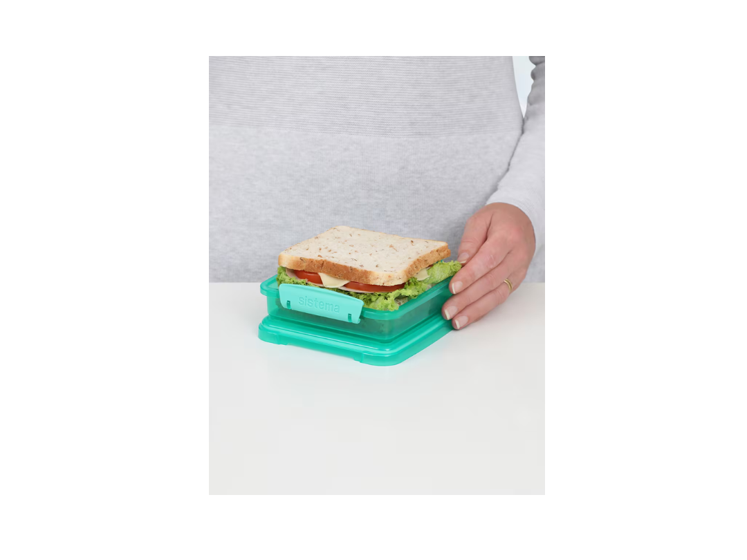 Sistema 450ml Sandwich Box – Fresh & Compact Lunch Storage | Qatar Sistema 450ml Sandwich Box – Fresh & Compact Lunch Storage | Qatar